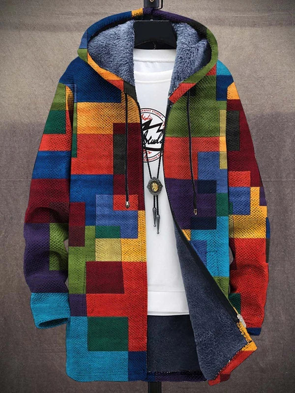 Émilie - Veste Chic Patchwork Doublée Polaire