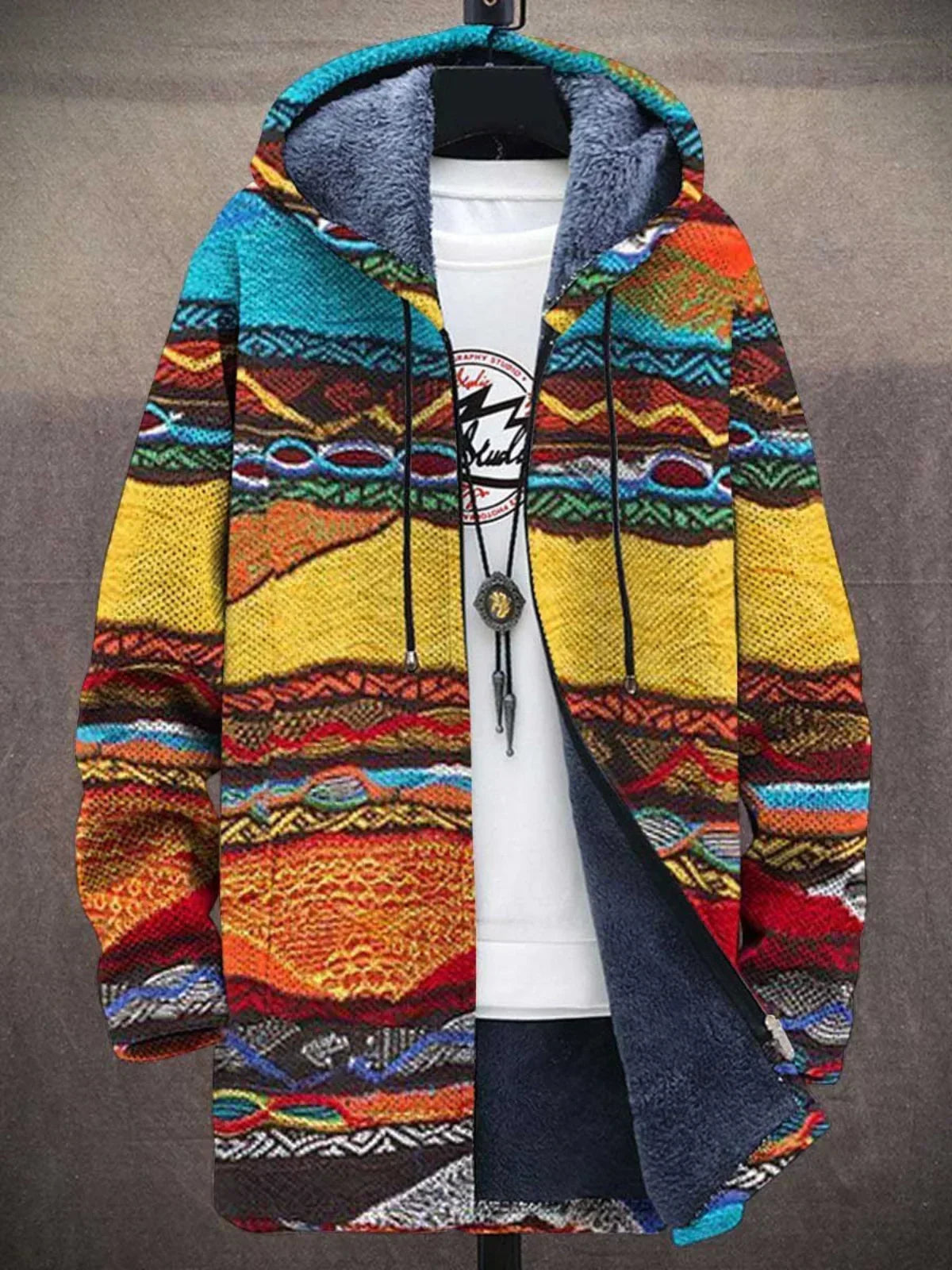 Émilie - Veste Chic Patchwork Doublée Polaire