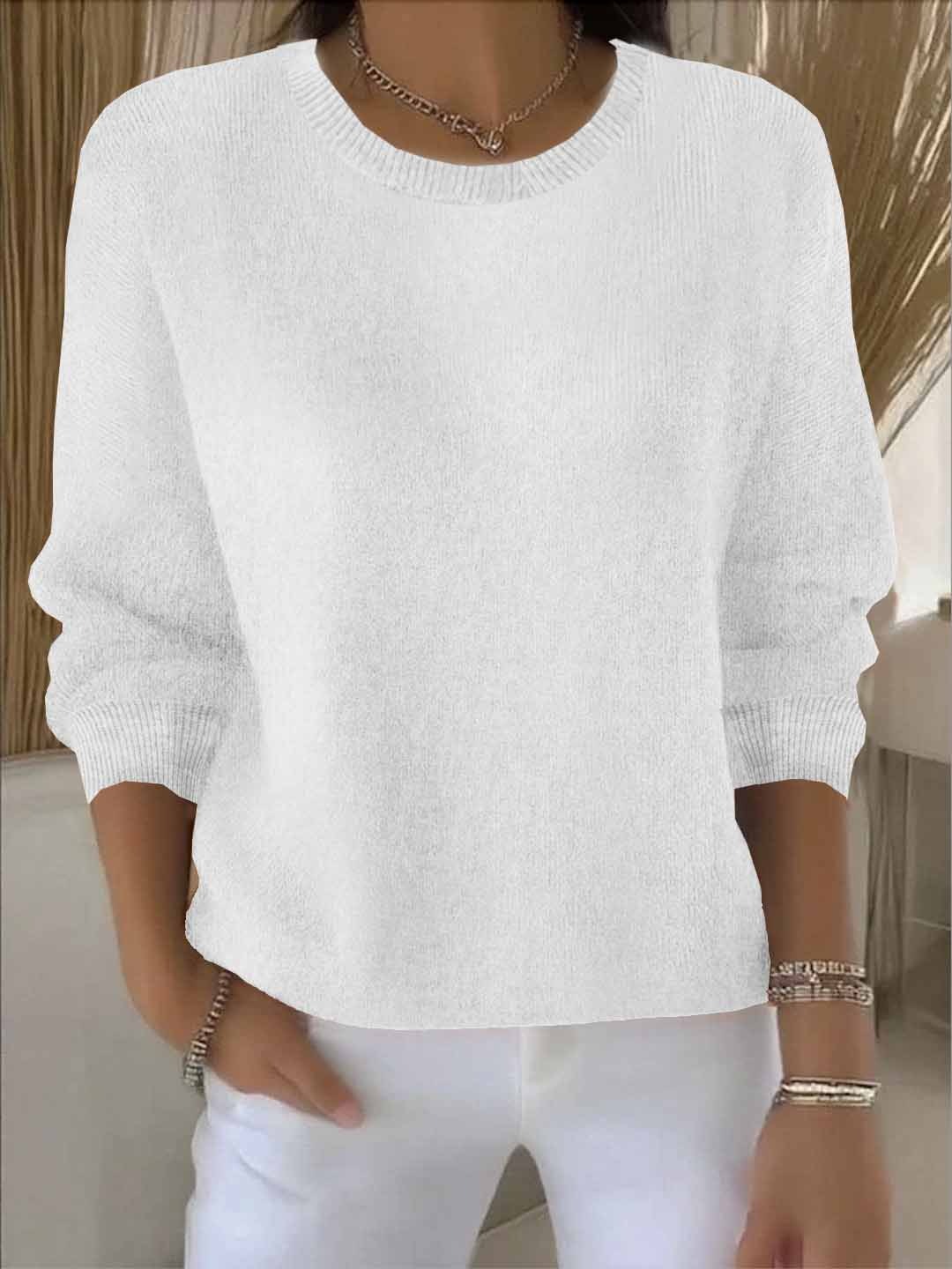 Amélie - Pull Élégant Maille Fine Oversize