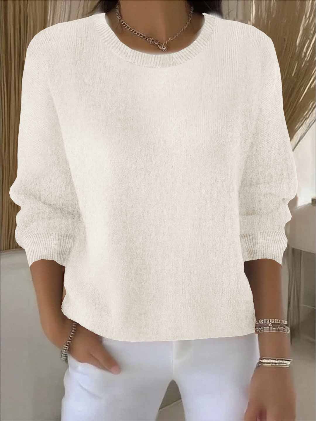 Amélie - Pull Élégant Maille Fine Oversize