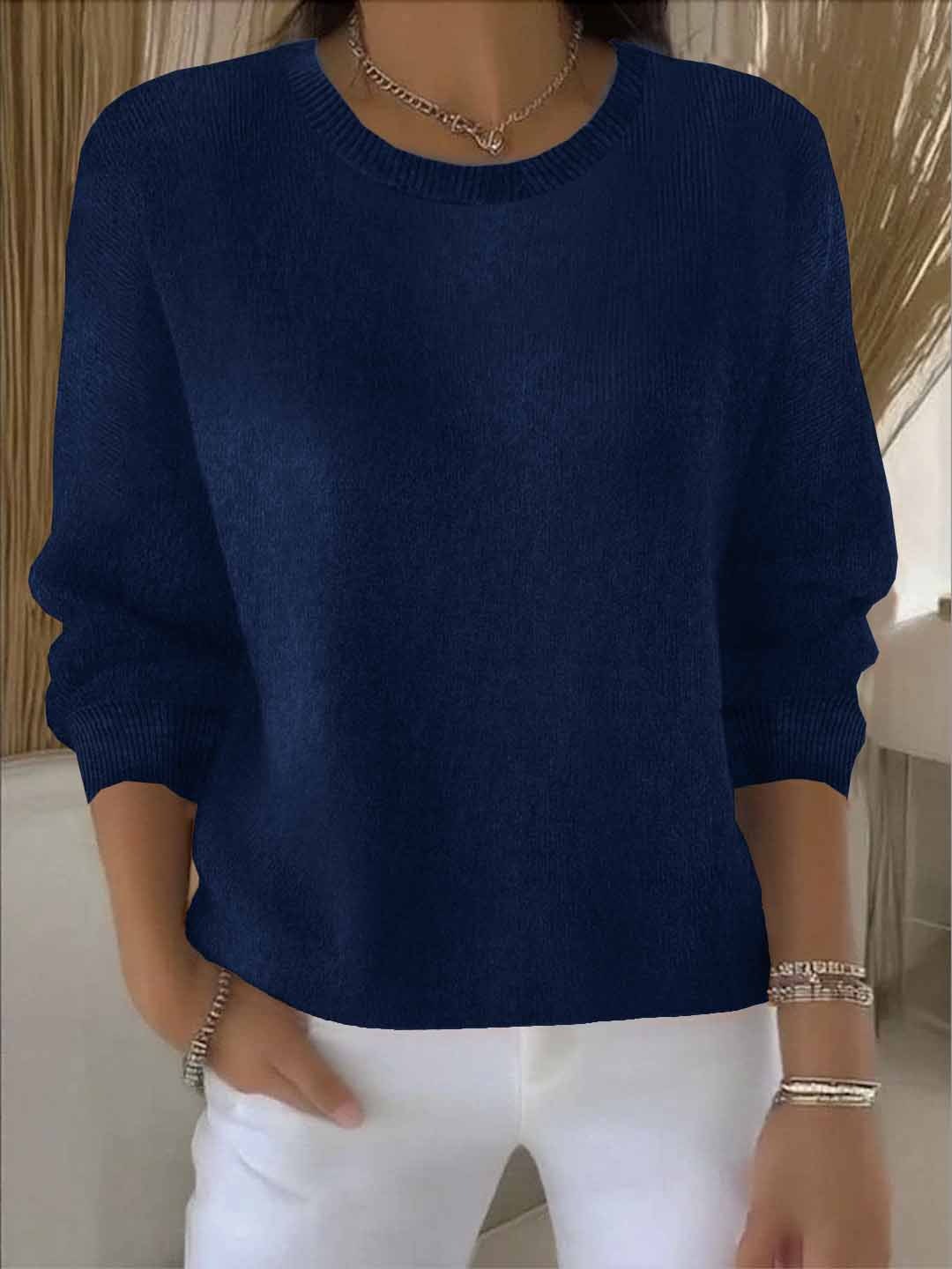 Amélie - Pull Élégant Maille Fine Oversize