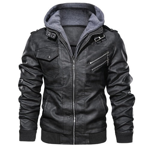 André - Veste chaude en cuir homme