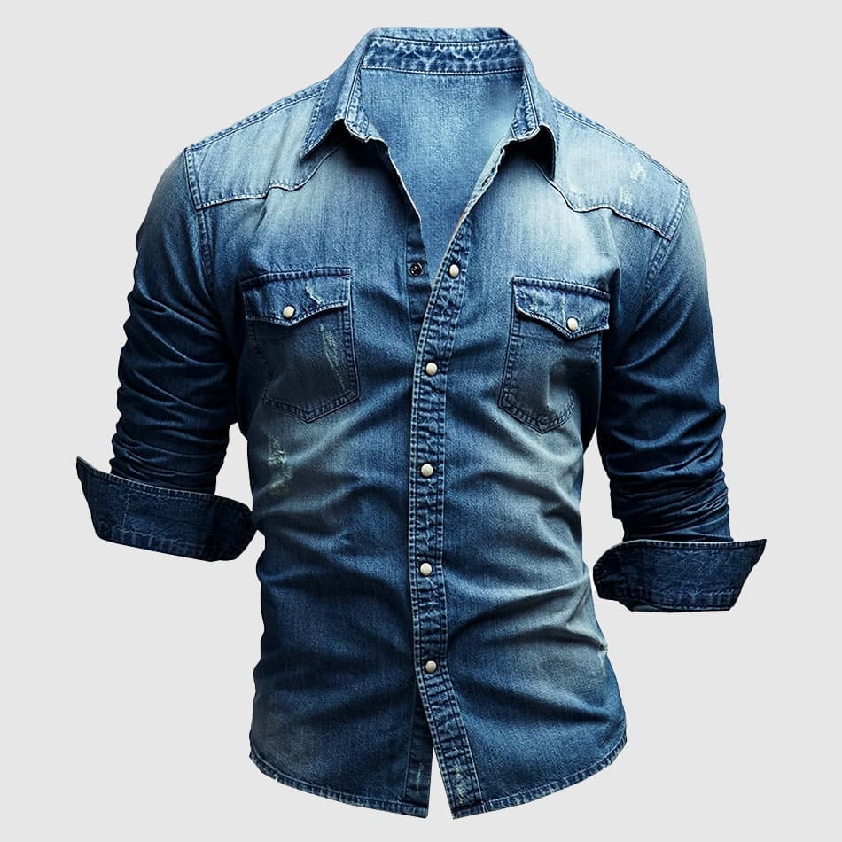 Rémi - Chemise Jean Vintage Stylée Homme