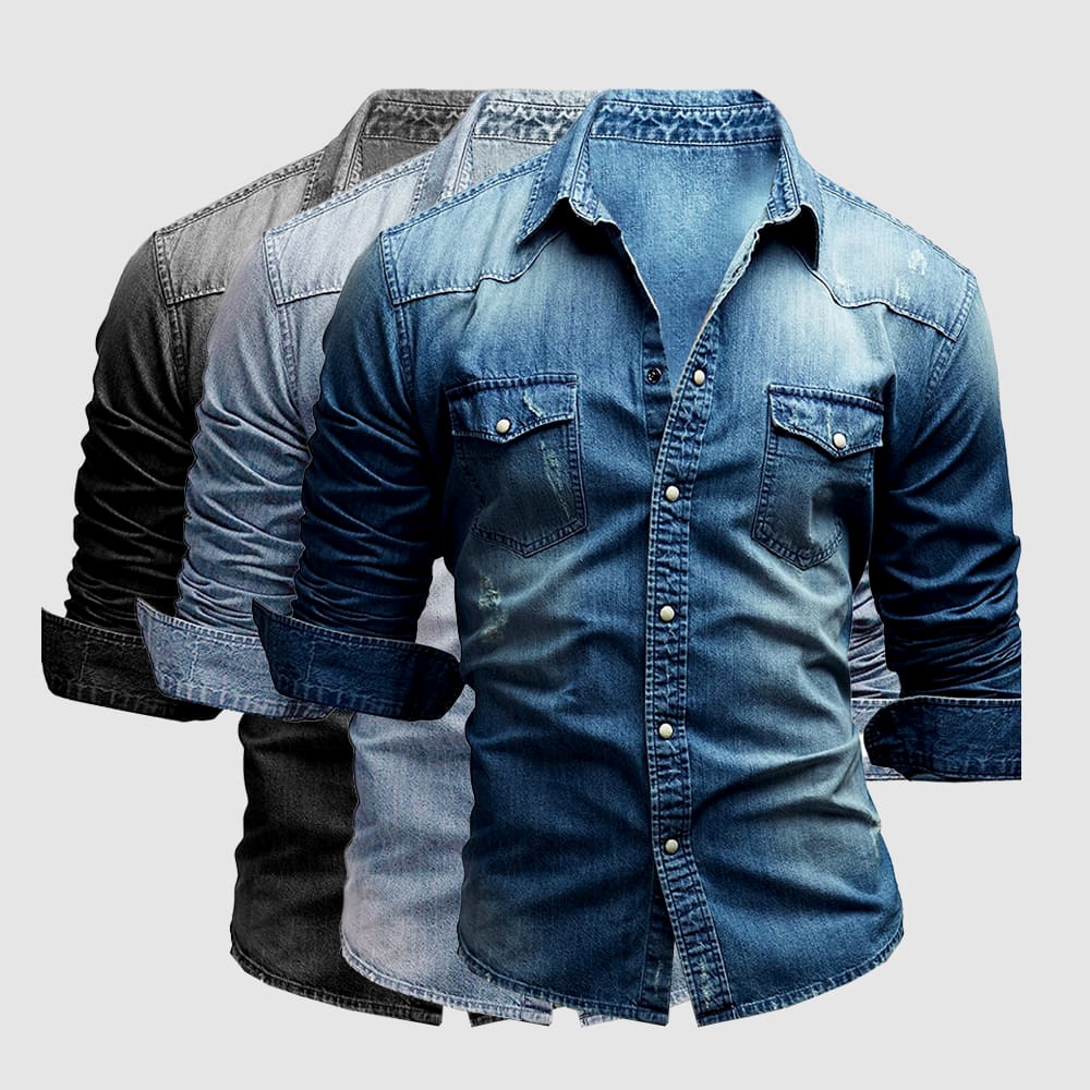 Rémi - Chemise Jean Vintage Stylée Homme