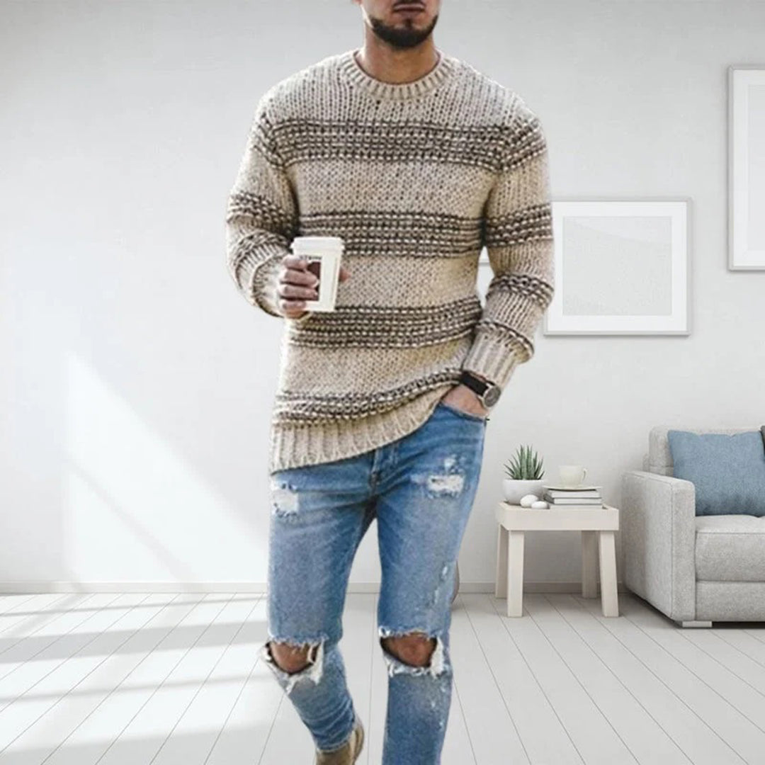 Pull Norvégien Homme Borsalino En Alpaga Et Acrylique - Col Roulé - Taille L/54 - Occasion Très Bon état