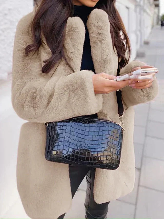 Elina - Manteau teddy femme