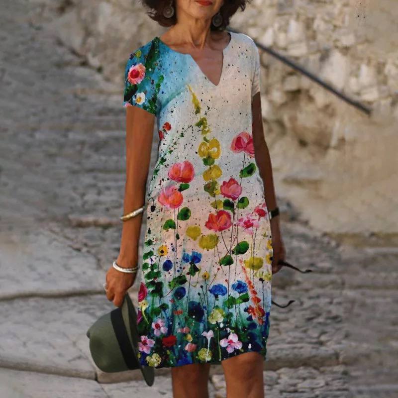 Isabelle - Robe Fleurie d'Été Chic