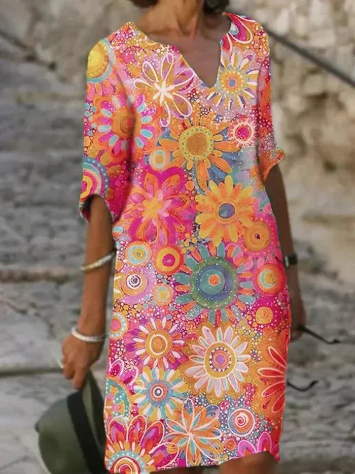 Robe Midi Femme Fleurie Légère - Susan