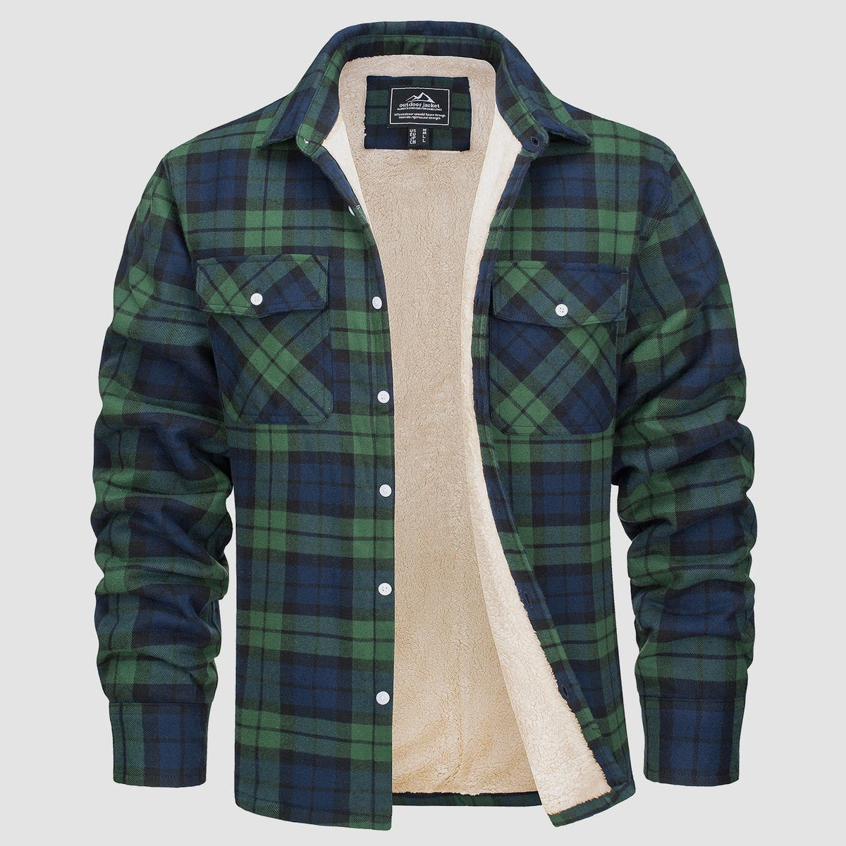 Thierry - Surchemise Chic Carreaux Doublée Sherpa