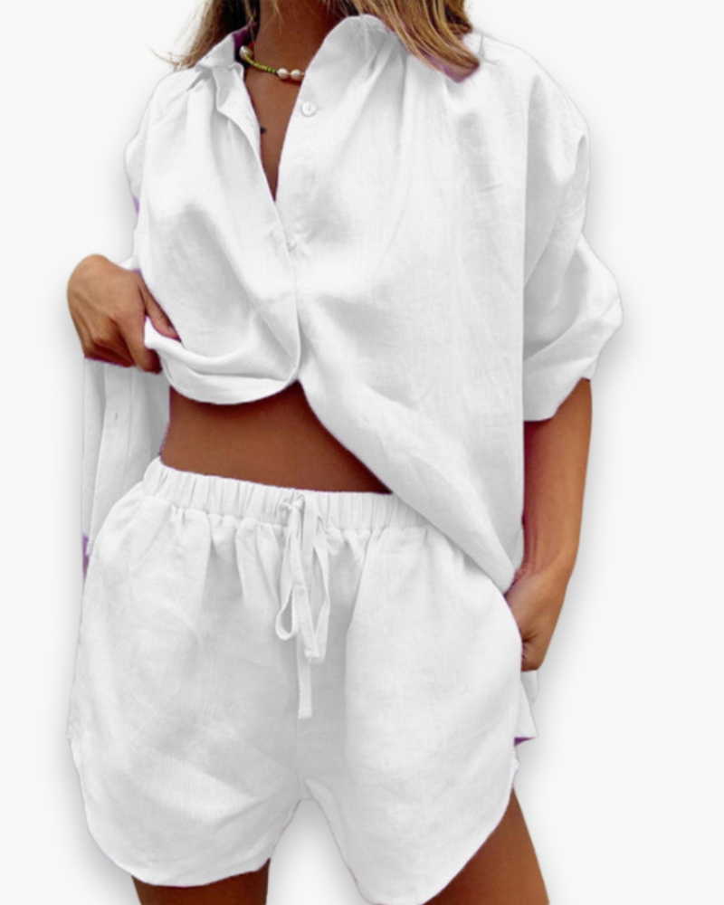 Ensemble chemise fluide et short pour femme | Confortable