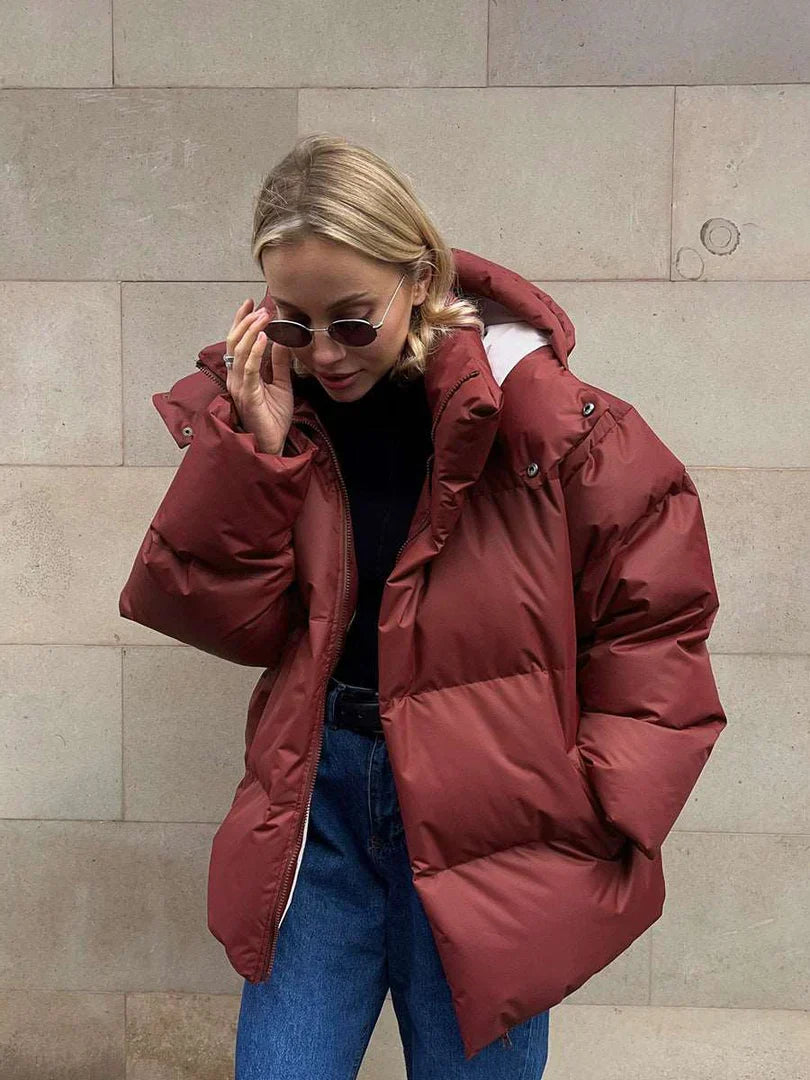 Françoise - Doudoune Chic Oversize à Capuche