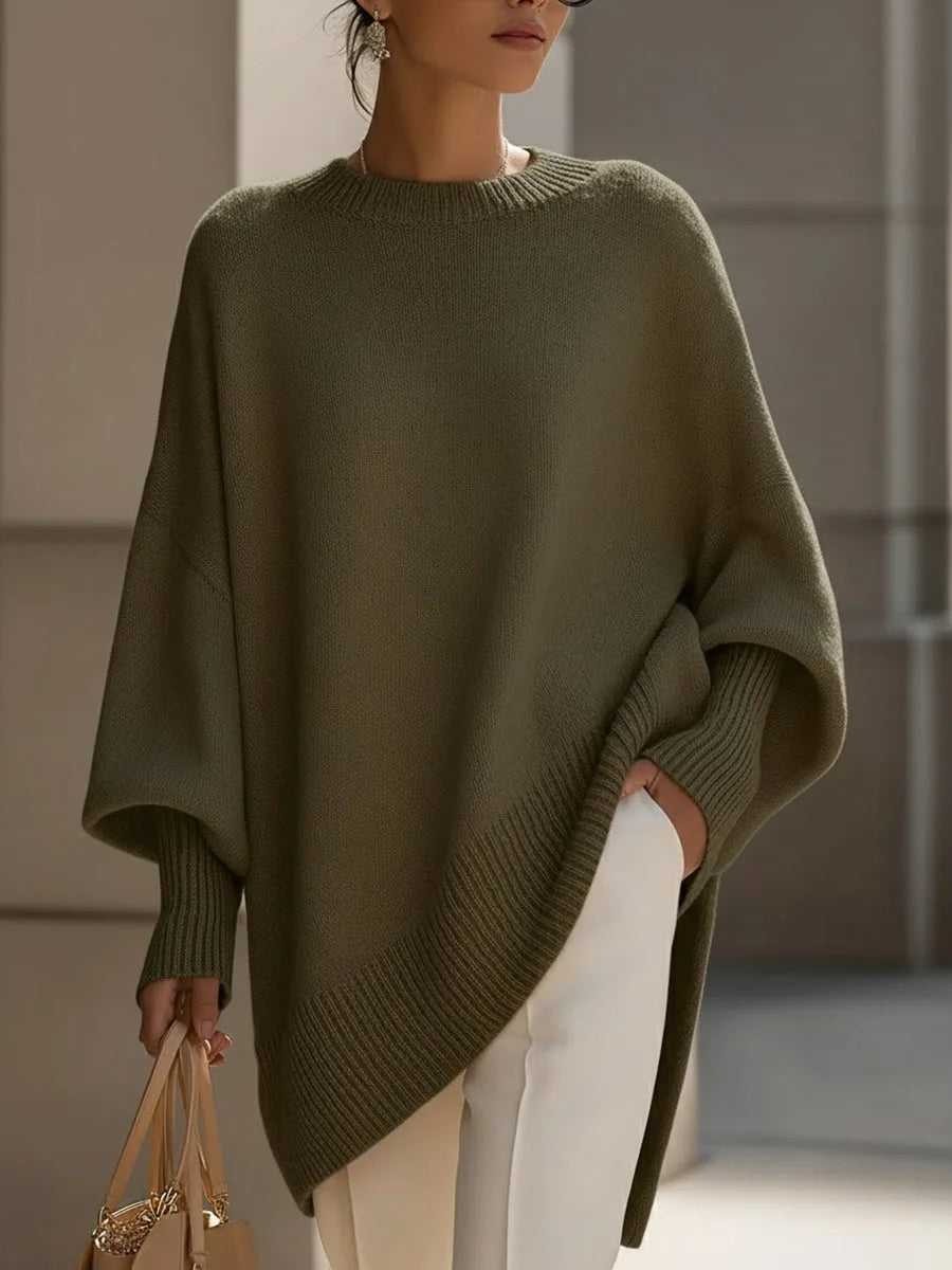 Adèle - Pull Élégant Oversize Asymétrique