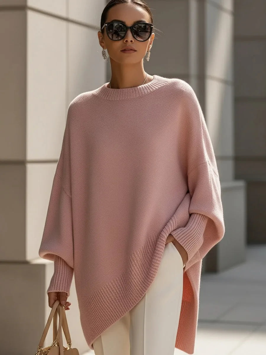 Adèle - Pull Élégant Oversize Asymétrique