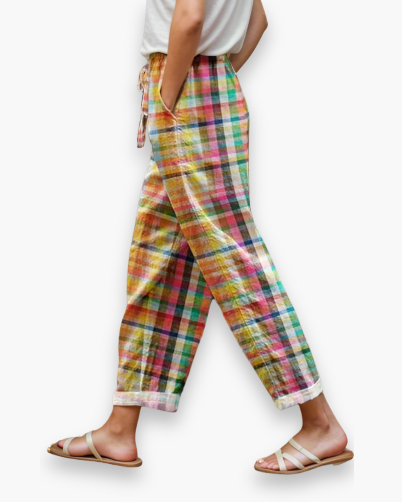 Pantalon coupe droite coloré pour femme | Léger et confortable