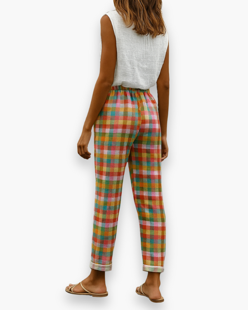 Pantalon coupe droite coloré pour femme | Léger et confortable