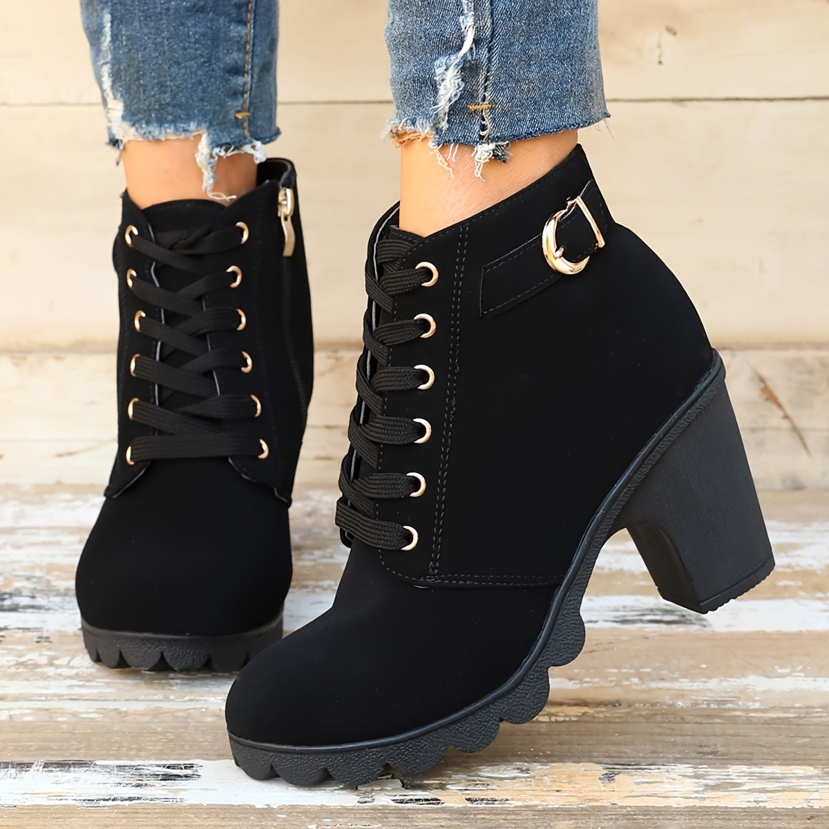 Manon | Bottines Chic Daim à Boucle