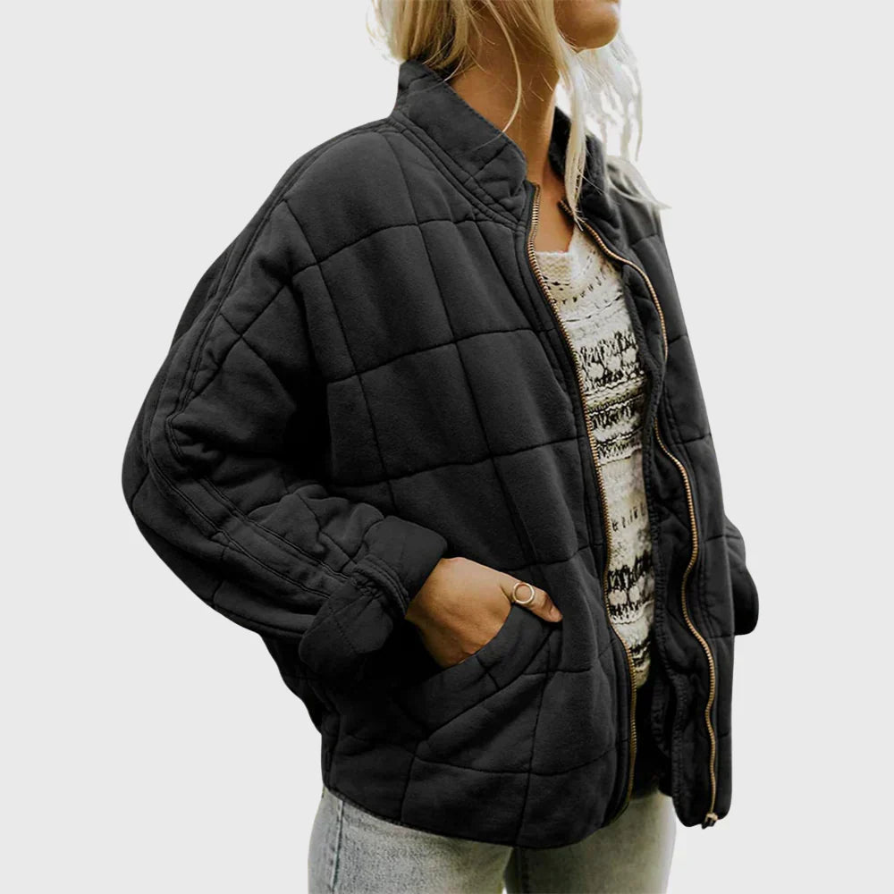 Chloé - Veste Élégante Matelassée Col Montant