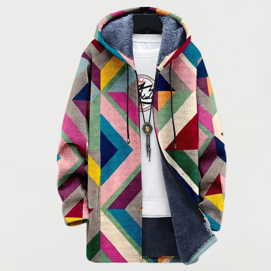 Julien - Veste Chic Imprimé Géométrique