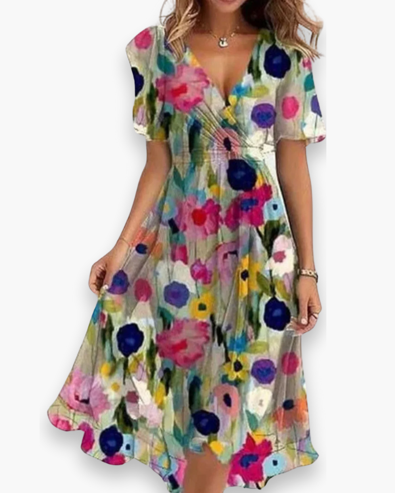 Robe boho midi fluide pour femme | Légère et flatteuse