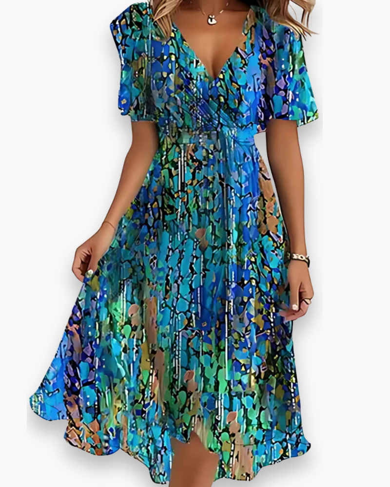 Robe boho midi fluide pour femme | Légère et flatteuse