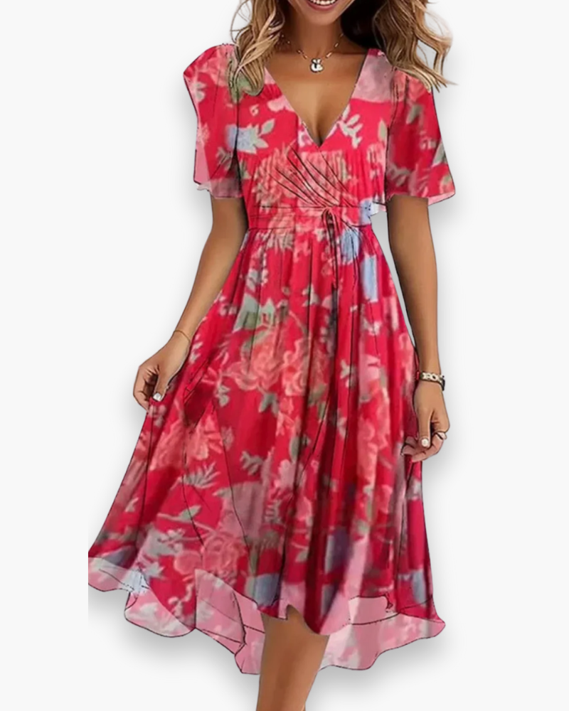 Robe boho midi fluide pour femme | Légère et flatteuse