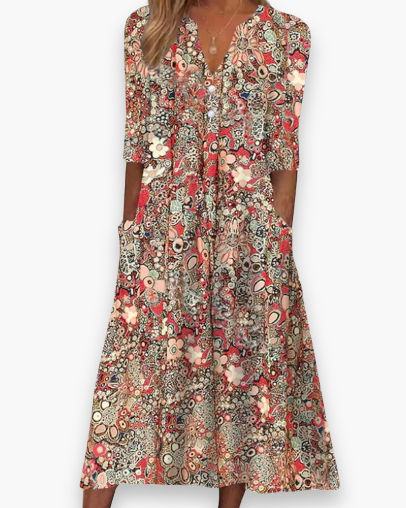 Robe boho midi pour femme | Chic et confortable