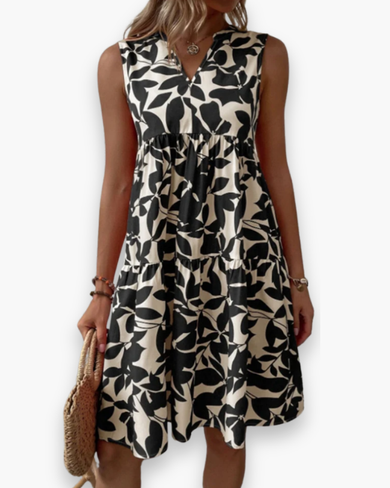 Robe chic courte évasée pour femme | Souple et stable