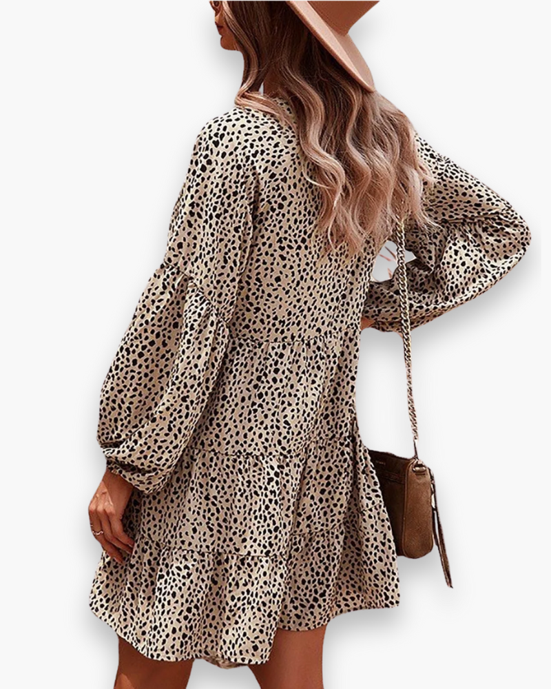 Robe bohème courte à manches larges pour femme | Élégant