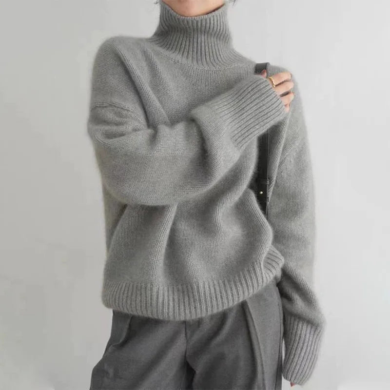 Sophie | Pull Élégant Col Roulé Ample