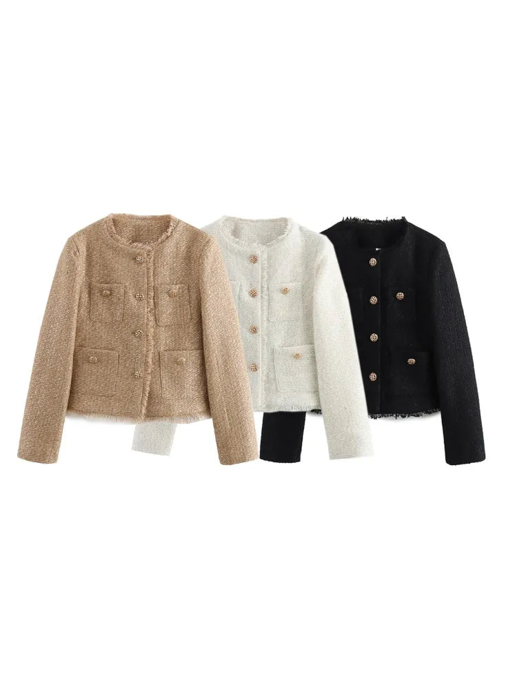 Anaïs – Manteau En Tweed Au Design Moderne, Chic Et Original