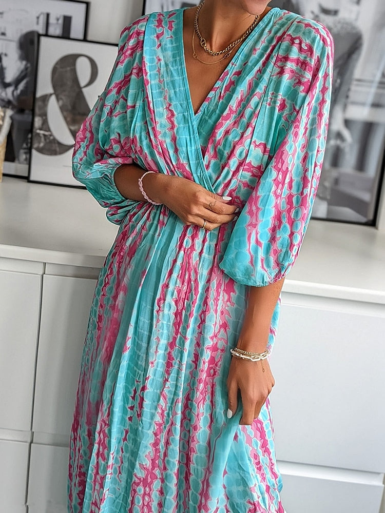 Valérie - Robe Midi D'Été Élégante