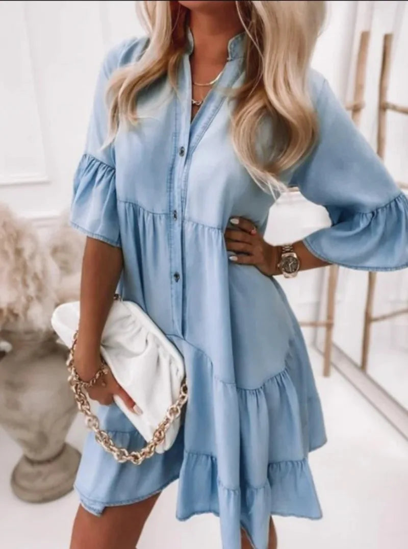 Sophie - Robe en Jean d'Été Chic