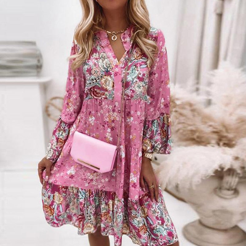 Céline - Robe Bohème D'Été Stylée