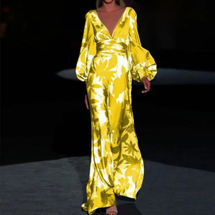 Anaïs - Robe Élégante Avec Col En V Et Coupe Fluide