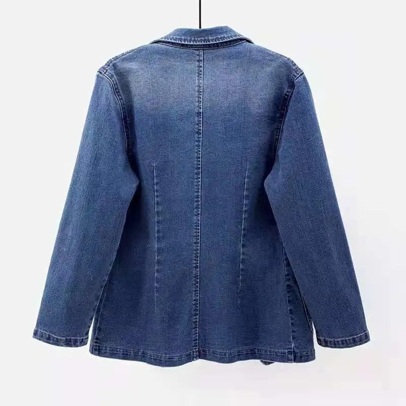 Ella - Veste Blazer Femme en Denim Moderne - Élégante et Décontractée - Femme-2