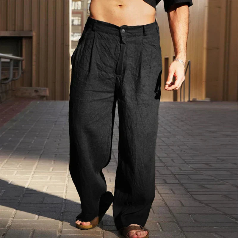 Stéphanie - Pantalon en Lin Fluide Homme