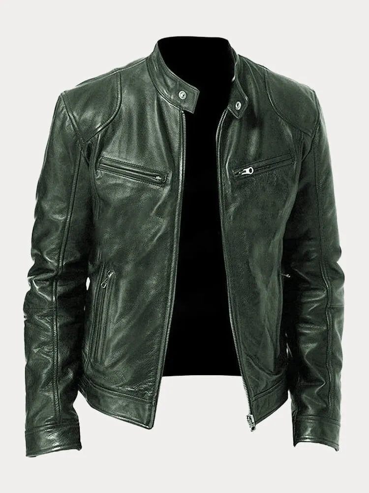 Thomas - Veste Classique Cuir Zippée
