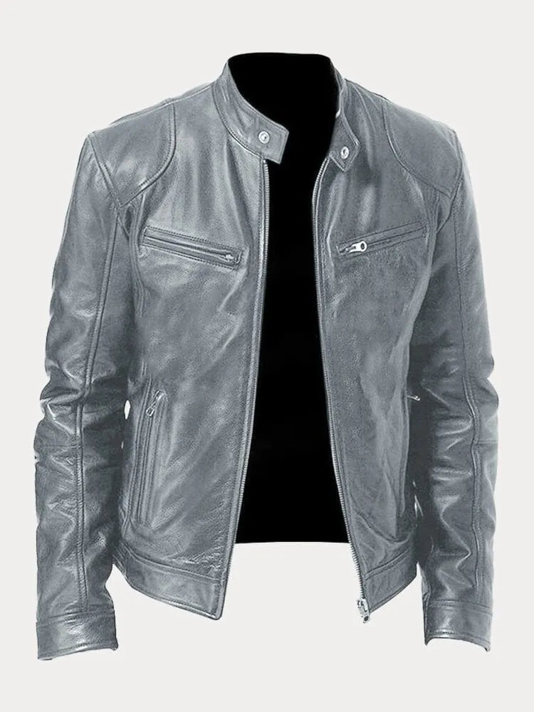 Thomas - Veste Classique Cuir Zippée