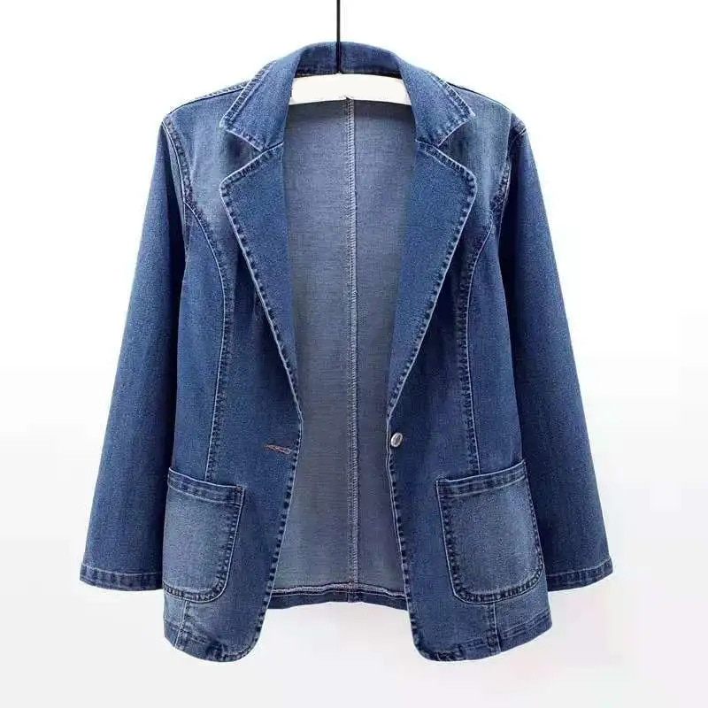 Ella - Veste Blazer Femme en Denim Moderne - Élégante et Décontractée - Femme-1
