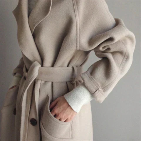 Véronique | Manteau Élégant Ceinturé Oversize