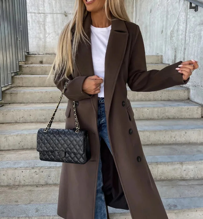 Chloé | Manteau Élégant Ceinturé Classique