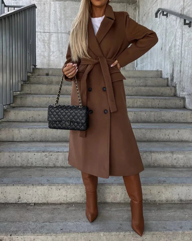 Chloé | Manteau Élégant Ceinturé Classique