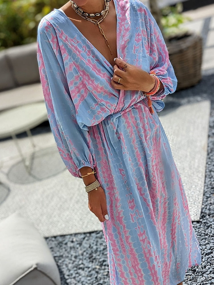 Valérie - Robe Midi D'Été Élégante