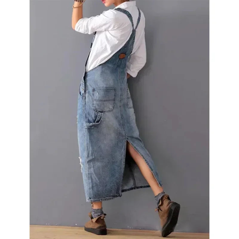 Martine - Robe Salopette Femme en Jean