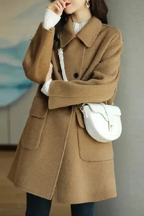 Amélie | Manteau Élégant Mi-Long Laine