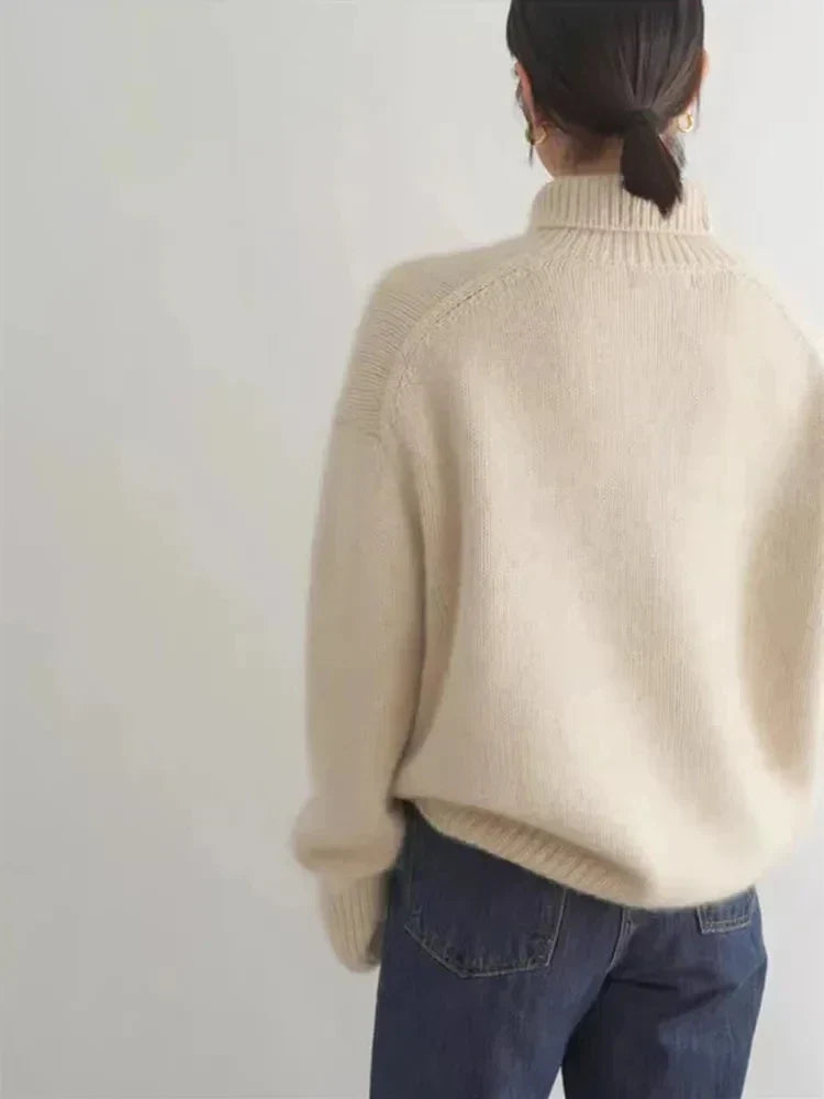 Sophie | Pull Élégant Col Roulé Ample