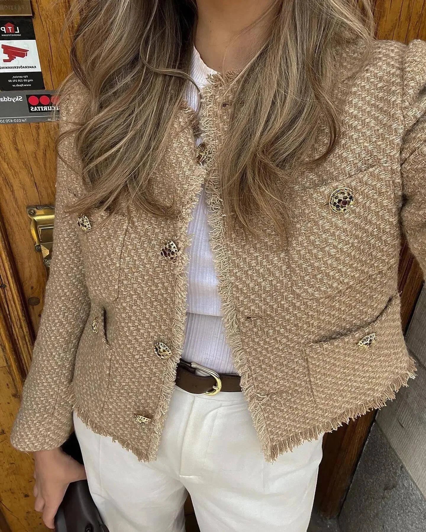 Anaïs – Manteau En Tweed Au Design Moderne, Chic Et Original