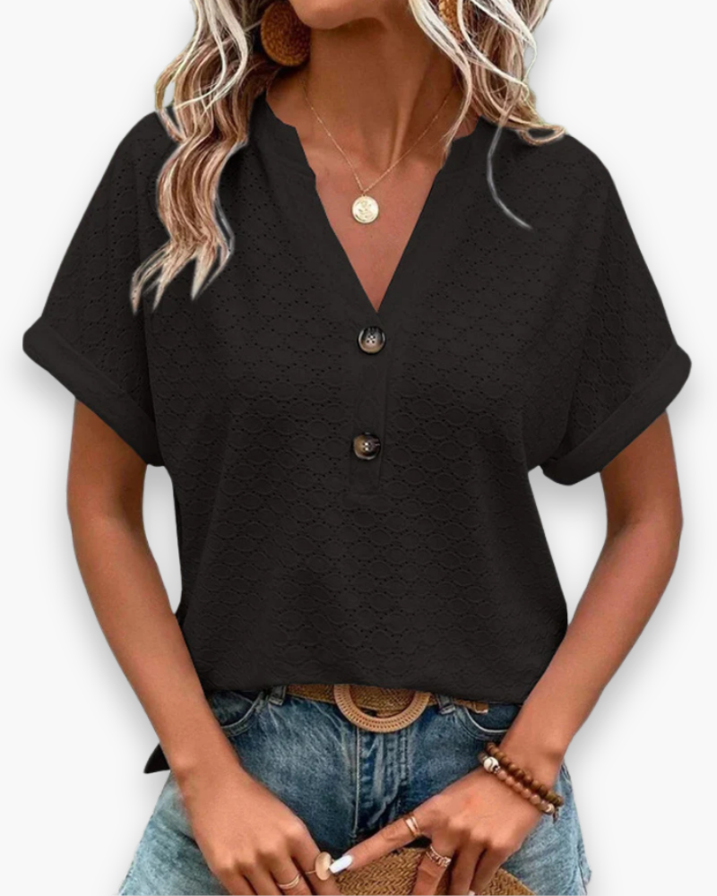 Haut court à manches larges pour femme | Ample et confortable