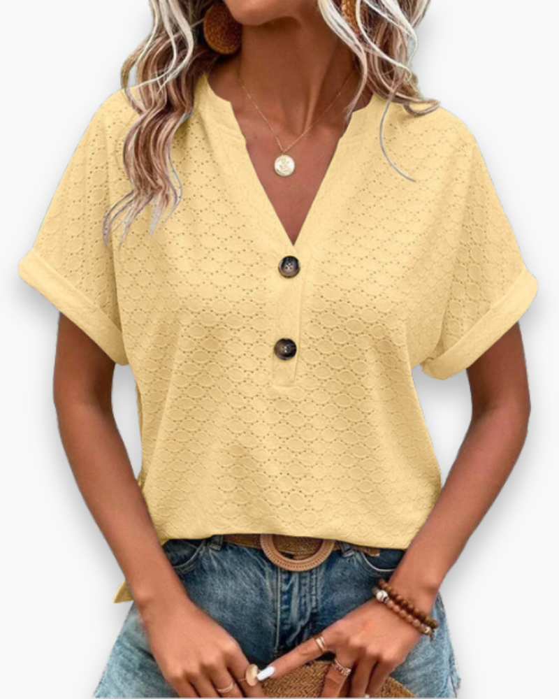 Haut court à manches larges pour femme | Ample et confortable