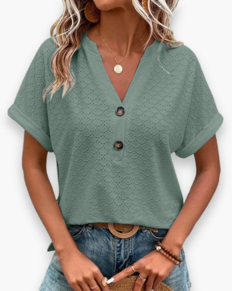 Haut court à manches larges pour femme | Ample et confortable